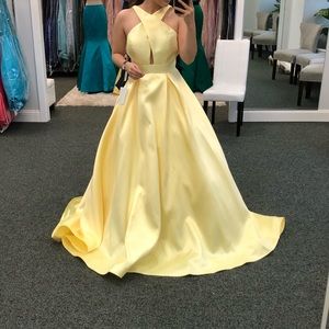 yellow prom dress